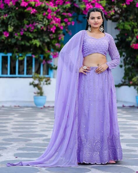 Buy Purple Lehenga Choli Sets for Women by YoYo Fashion Online