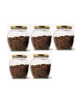 afast Set of 5 Versatile Glass Container Jars with Lids-picture-13