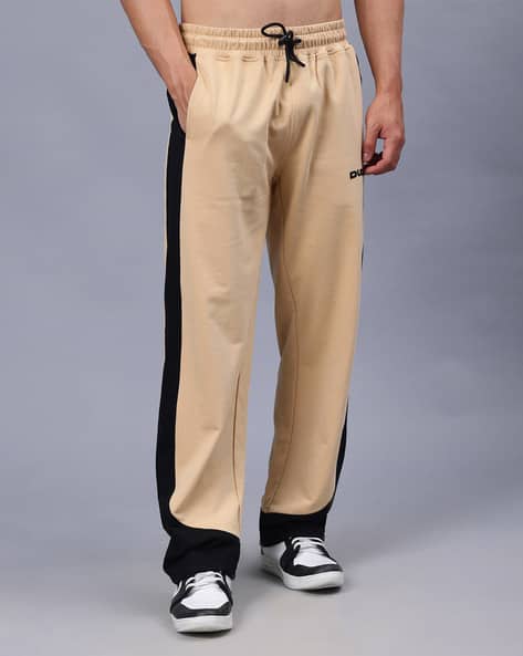 Buy Beige-Black Track Pants for Men by WEARDUDS Online