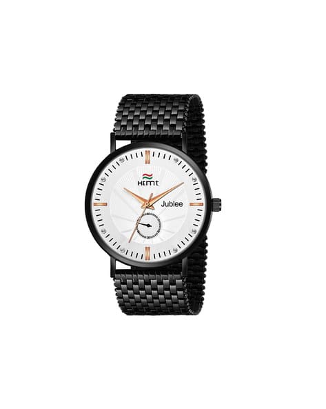 Hemt HM-GR111-SLV-CH Men Round-Dial Analogue Watch