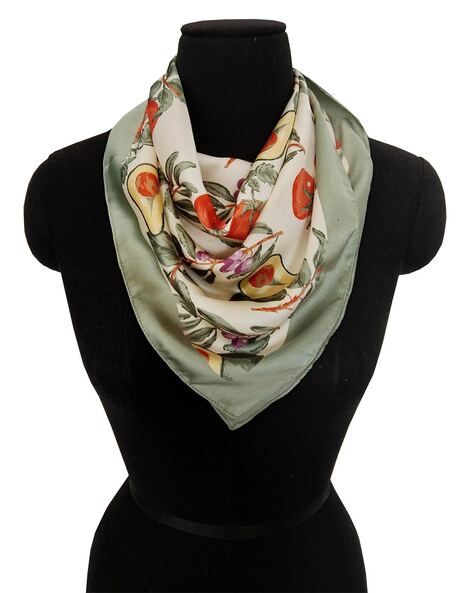 Women Printed Square-Shaped Scarf Price in India