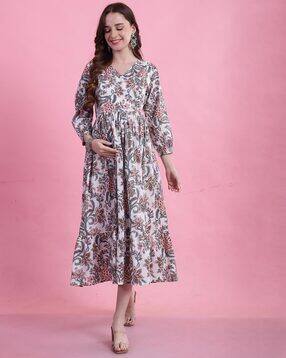 rajnandini Women Floral Print Fit & Flare Dress-picture-11