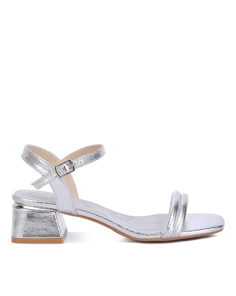 Buy Silver Heeled Sandals for Women by LONDON RAG Online - Main Image