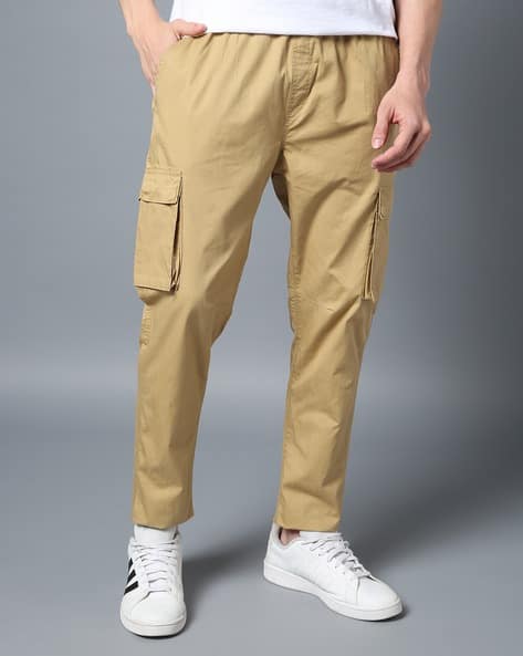 Men Straight Cargo Track Pants