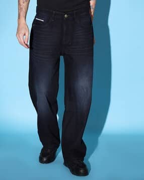 Men Lightly Washed Baggy Fit Jeans-image-20