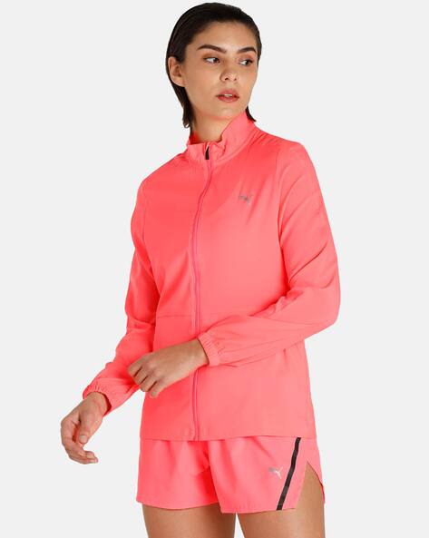 Regular Fit Running Jacket with Logo Print