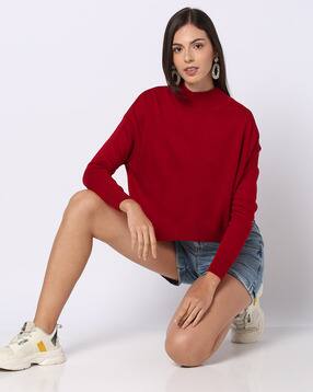 Buy Magenta Sweaters & Cardigans for Women by DNMX Online | Ajio.com