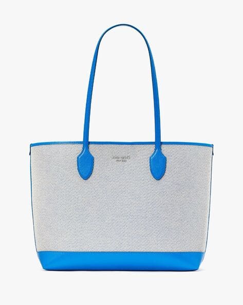 Buy KATE SPADE Bleecker Canvas Large Tote Bag Blue Color Women