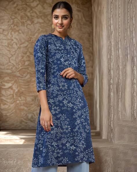 Women Floral Print Straight Kurta