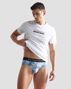 Tie Dye Print Briefs with Elasticated Waist-image-7
