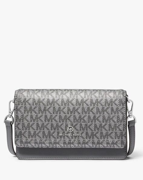 Buy Michael Kors Jet Set Small Logo Smartphone Convertible Crossbody Bag Grey Color Women AJIO LUXE