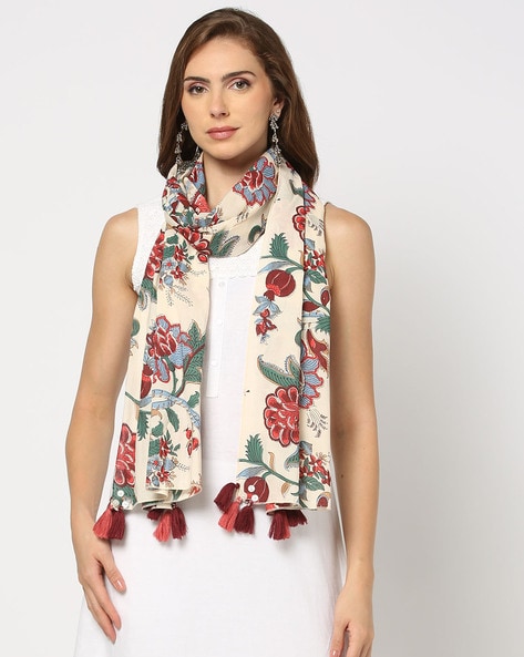 Cotton Floral Printed Scarf Price in India