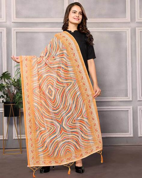 Women Abstract Print Dupatta Price in India