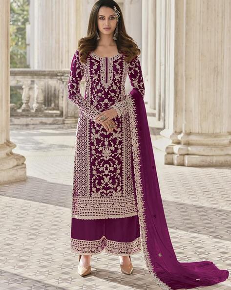 Women Embellished 3-Piece Unstiched Dress Material Price in India