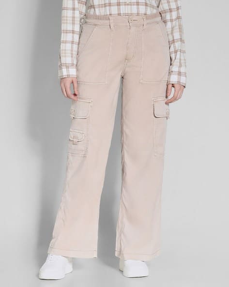 Women High-Rise Regular Fit Baggy Pants