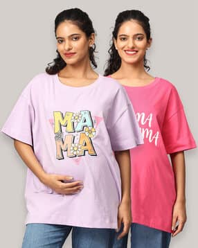 Pack of 2 Typographic Print Classic T-Shirts-image-37