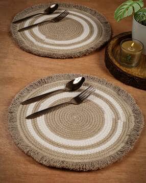 anwyn Set of 2 Braided Table Placemats 13" x 13"-picture-30