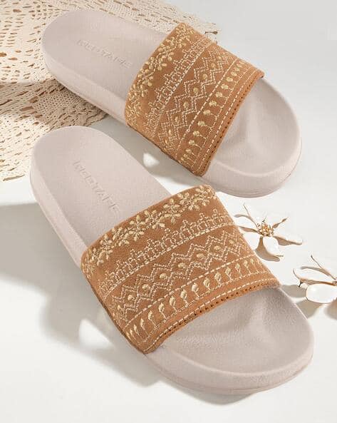 Buy Beige Flip Flop Slippers for Women by RED TAPE Online