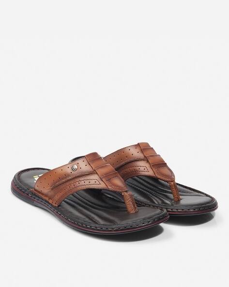 Buy ID Men Genuine Leather Thong-Str Online | Ajio.com