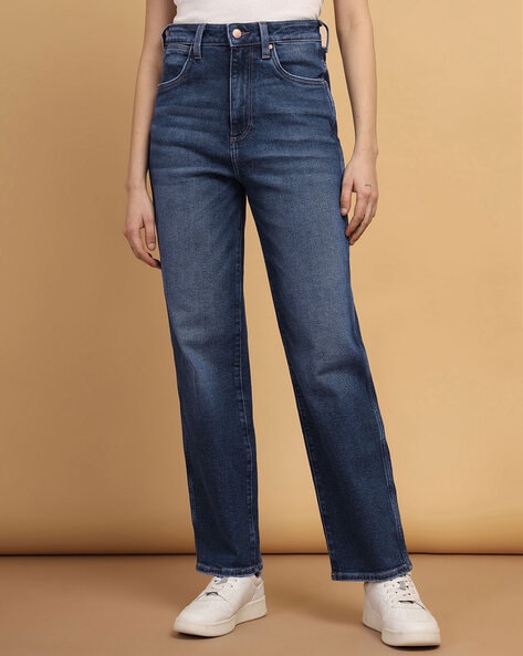 Women High-Rise Straight Fit Jeans