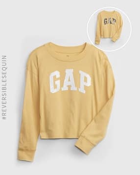 gap kids Sequin Logo Reversible T-Shirt-picture-40