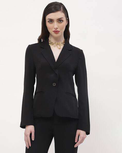 Women Blazer with Notched Lapel