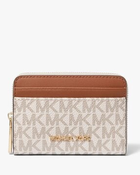 Buy Michael Kors Jet Set Brand Print Card Holder Off White Color Women AJIO LUXE