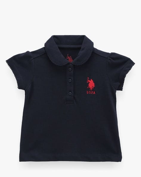 Girls Regular Fit Polo T-Shirt