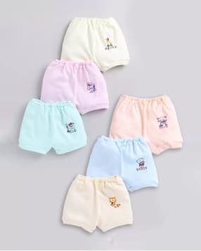 Pack of 6 Girls Printed Briefs