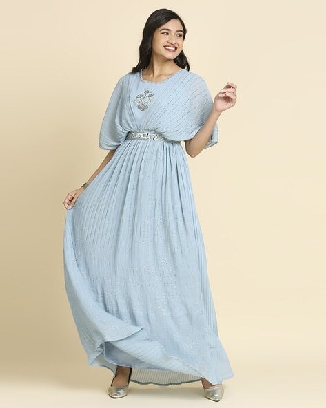 MADHURAM TEXTILES Women Embroidered Gown Dress