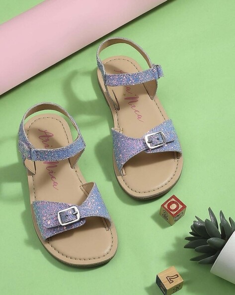 Aria Nica Flat Sandals with Velcro-Fastening