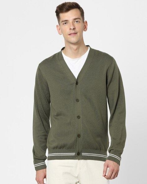 Buy Khaki Sweaters Cardigans for Men by CELIO Online Ajio