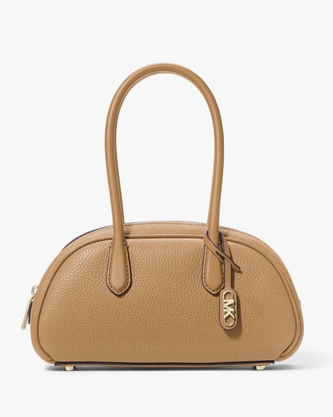 Lulu Small Pebbled Leather Satchel Bag