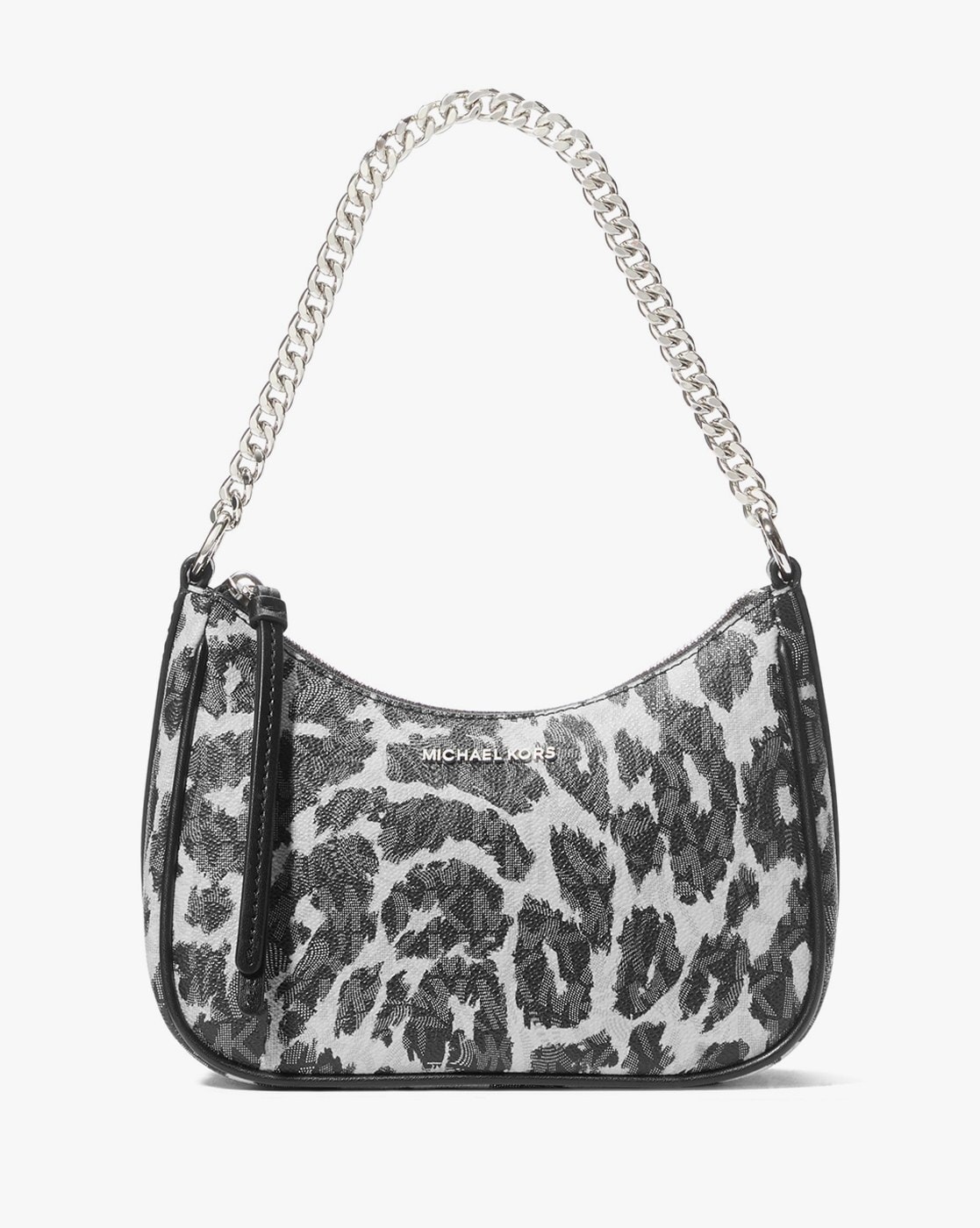 Buy Michael Kors Jet Set Charm Small Leopard Logo Pochette Black Color Women AJIO LUXE