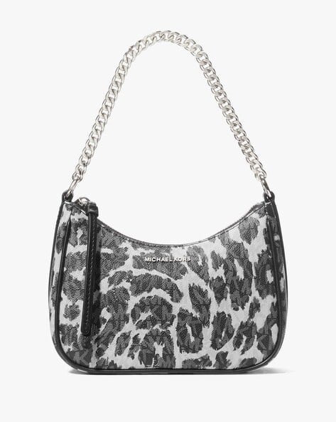 Buy Michael Kors Jet Set Charm Small Leopard Logo Pochette Black