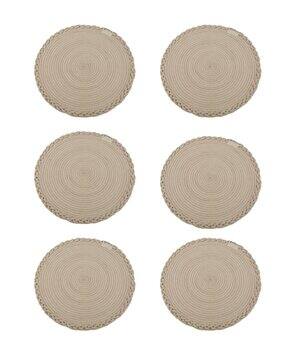 anwyn Set of 6 Braided Jute Table Placemats 13" x 13'-picture-16