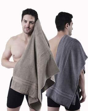 dollar Set of 2 Cotton Bath Towels 59" x 30"-picture-32