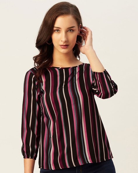 Belle Fille Striped Round-Neck Top