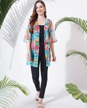 fbella Women Floral Print Regular Fit Shrug-picture-38