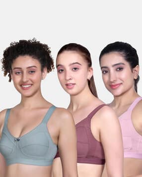 Pack of 3 T-Shirt Bras with Adjustable Straps-image-3