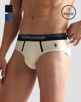 u.s. polo assn. Men Pack of 3 Briefs with Logo Waistband-picture-33