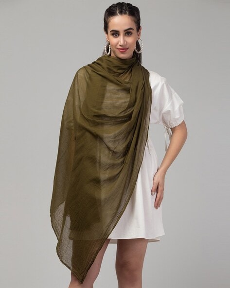 Women Scarf with Frayed Hem Price in India