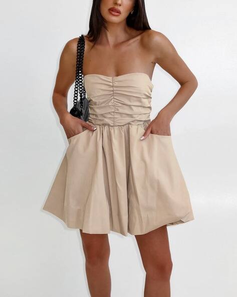 Buy Khaki Dresses for Women by Miakee Online | Ajio.com