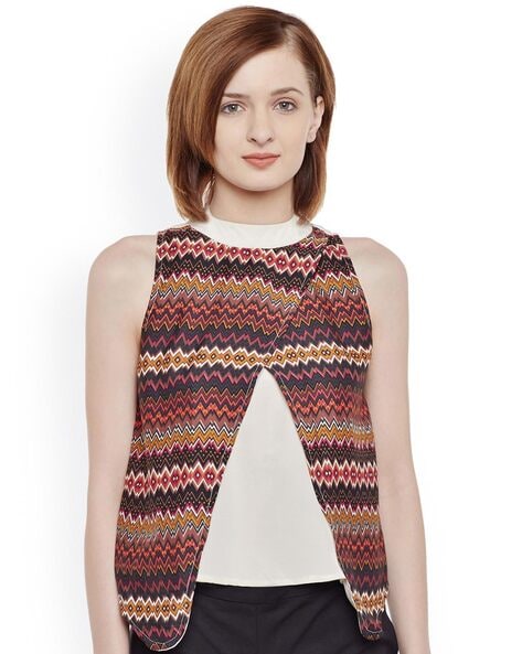 Belle Fille Aztec Print Layered Top