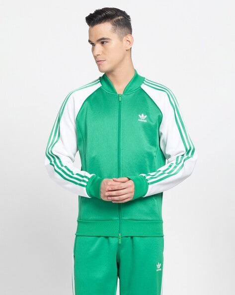 Adidas bomber jacket mens green best sale