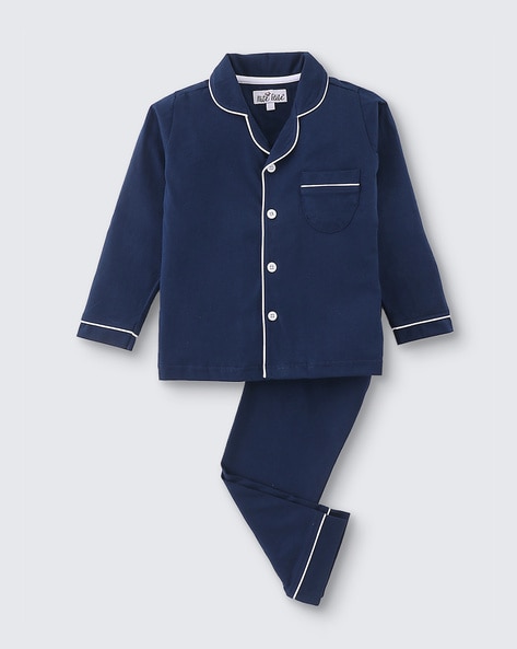 Boys Cotton Shirt & Pyjamas Set