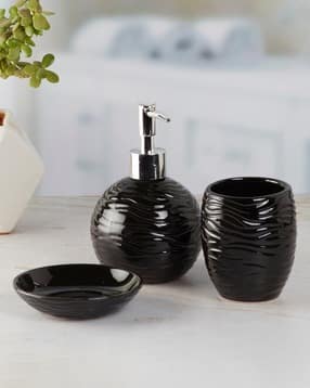 Soap Dispenser & Toothbrush Holder Set with Soap Dish