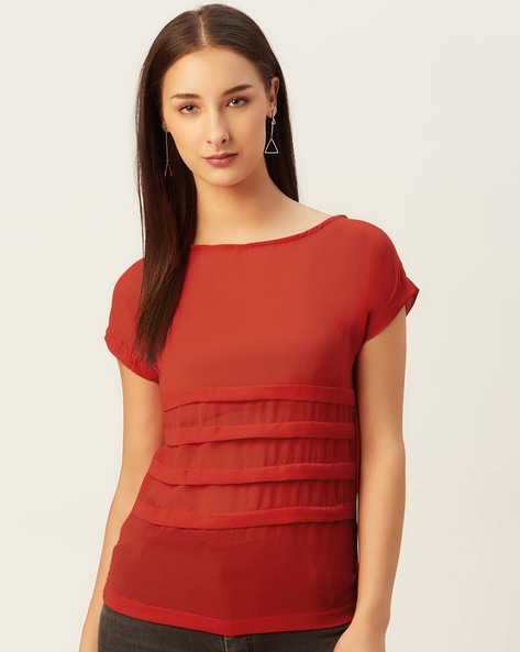 Belle Fille Panelled Round-Neck Top