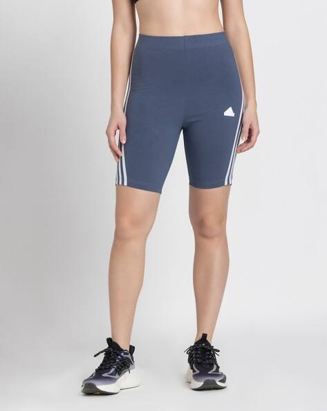 ADIDAS Women Striped Biker Sports Tights