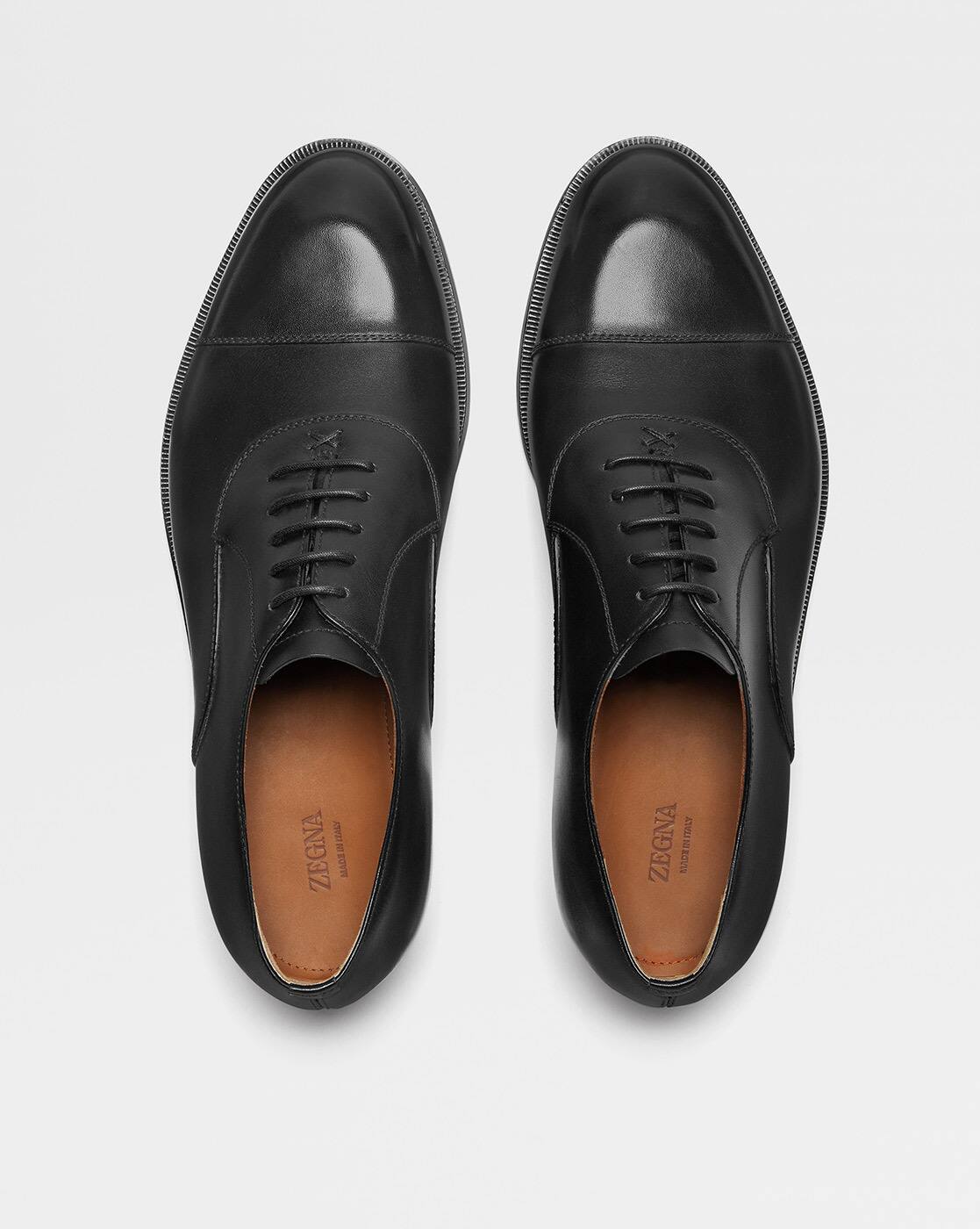 Buy Zegna Leather Torino Loafers | Black Color Men | AJIO LUXE